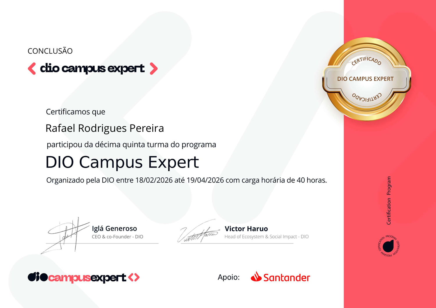 Certificado DIO HTML e CSS