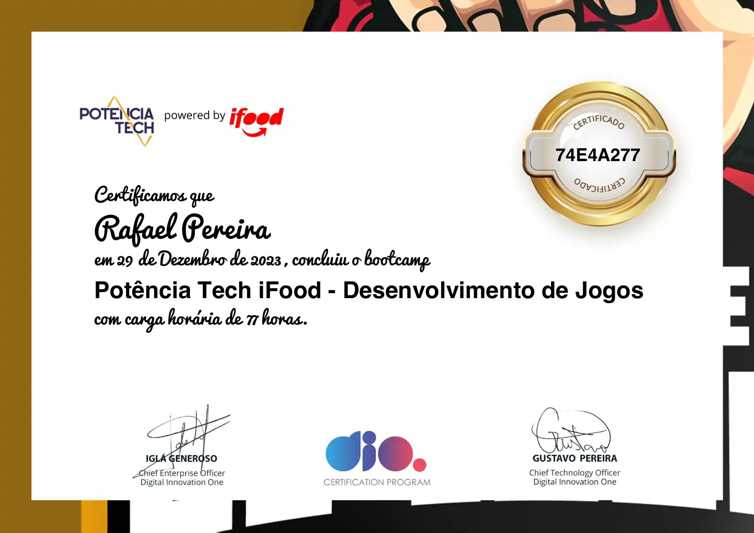 Certificado DIO Avançado